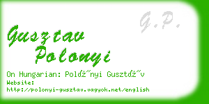 gusztav polonyi business card