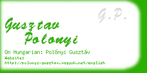 gusztav polonyi business card